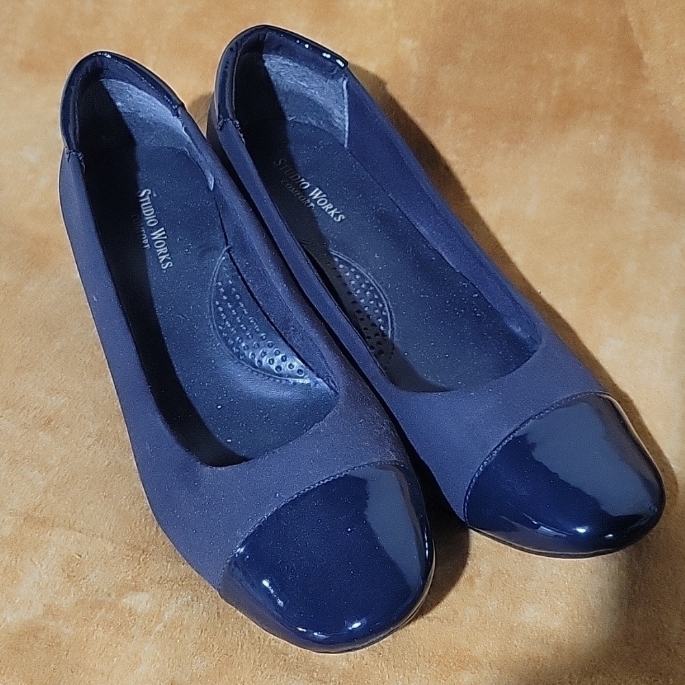 Studio Works Navy Wedge